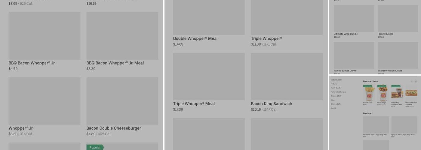 Burger King Menu