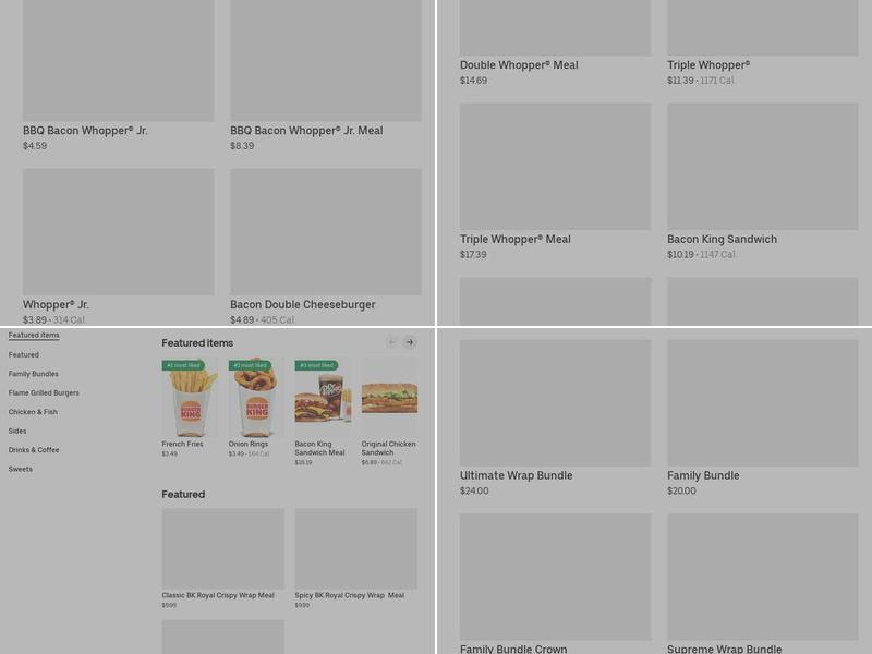 Burger King Menu