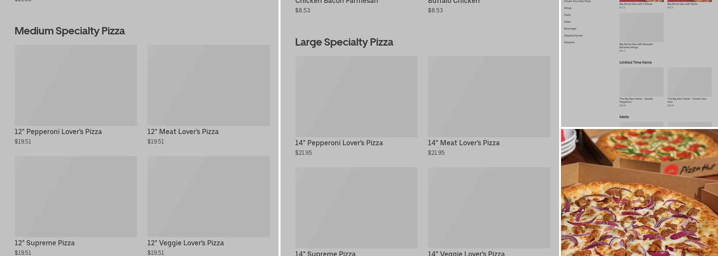 Pizza Hut Menu