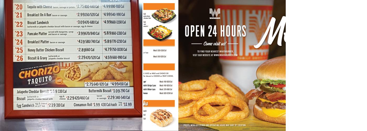 Whataburger Menu