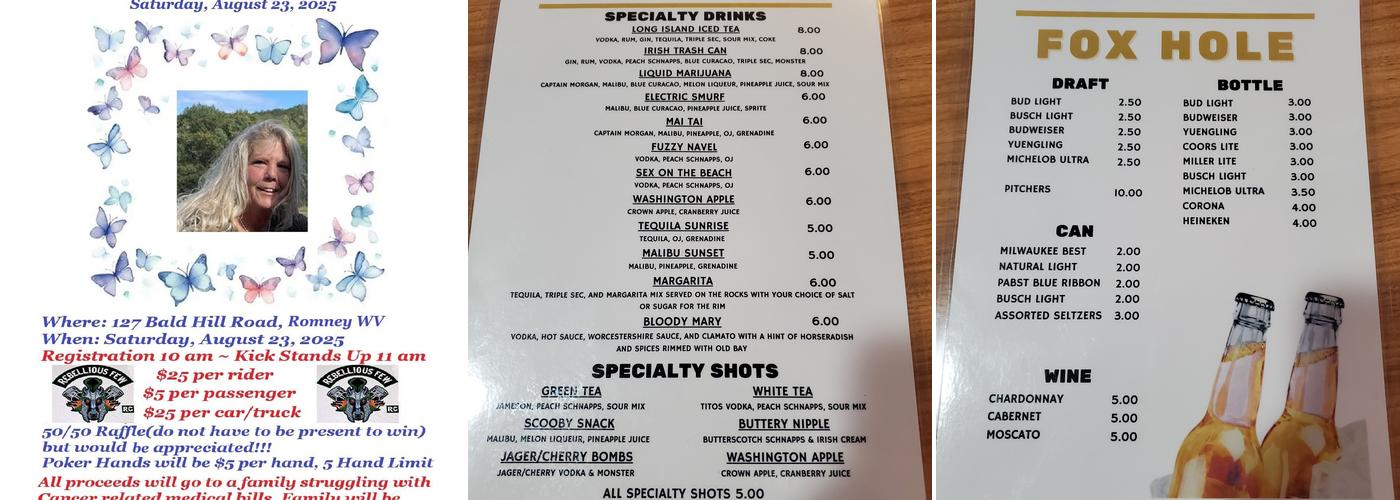 Foxhole Menu