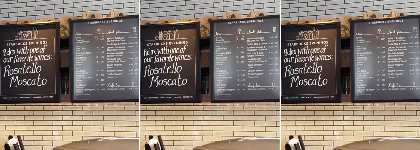 Starbucks Menu