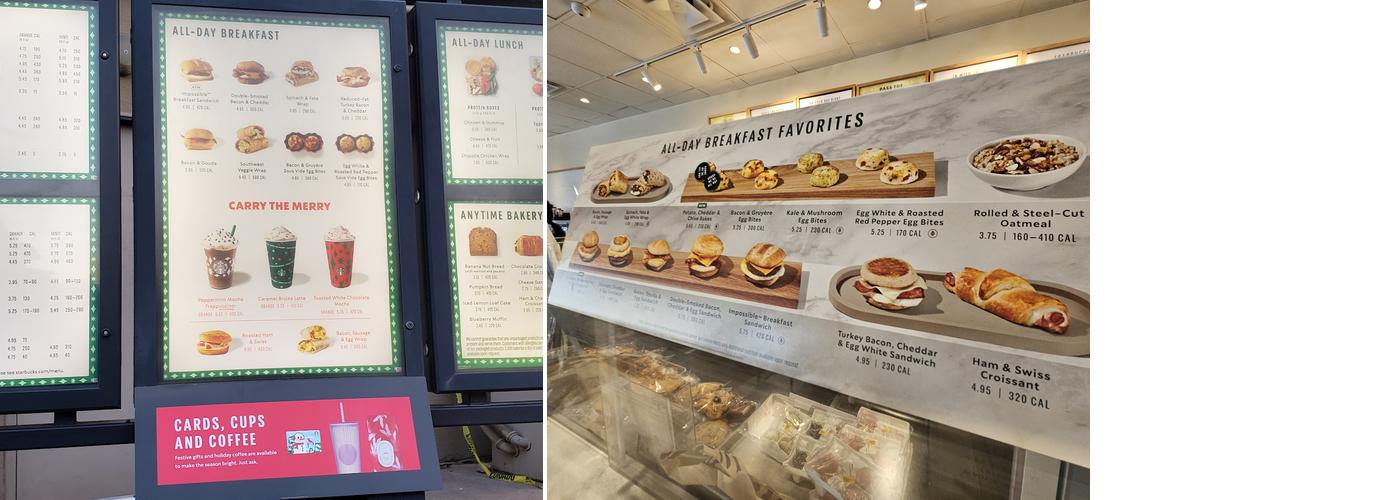 Starbucks Menu