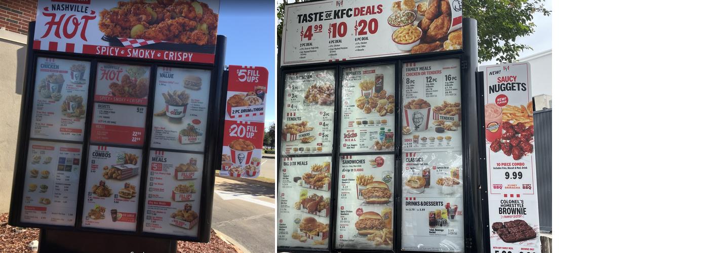 KFC Menu