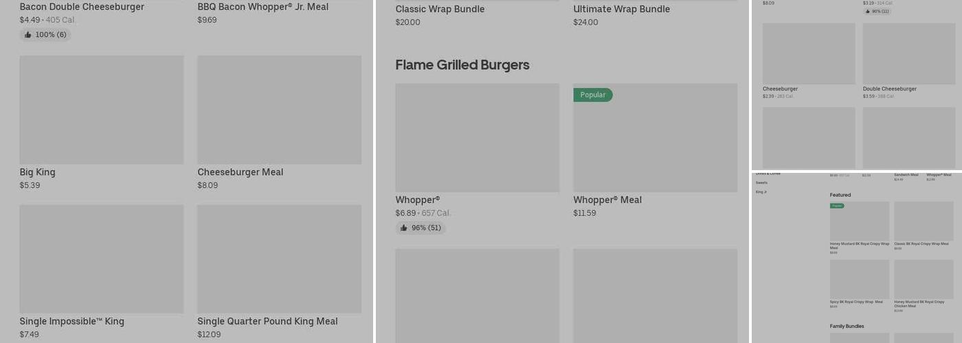 Burger King Menu