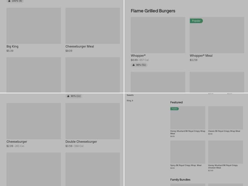 Burger King Menu