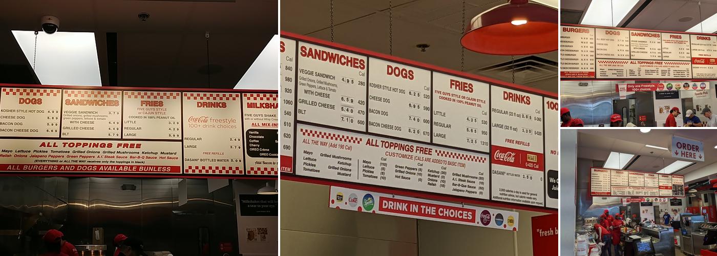 Five Guys Menu