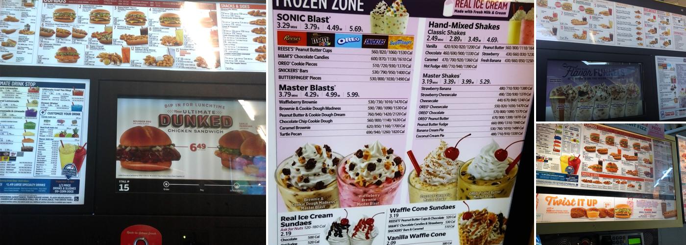 Sonic Drive-In Menu