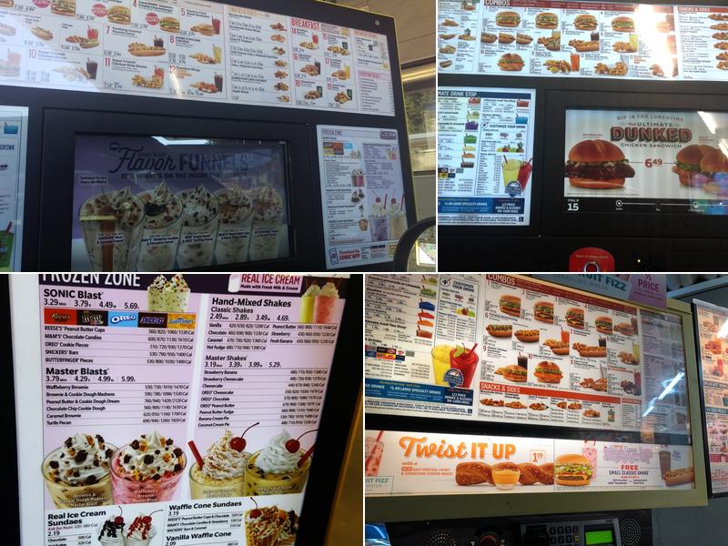Sonic Drive-In Menu