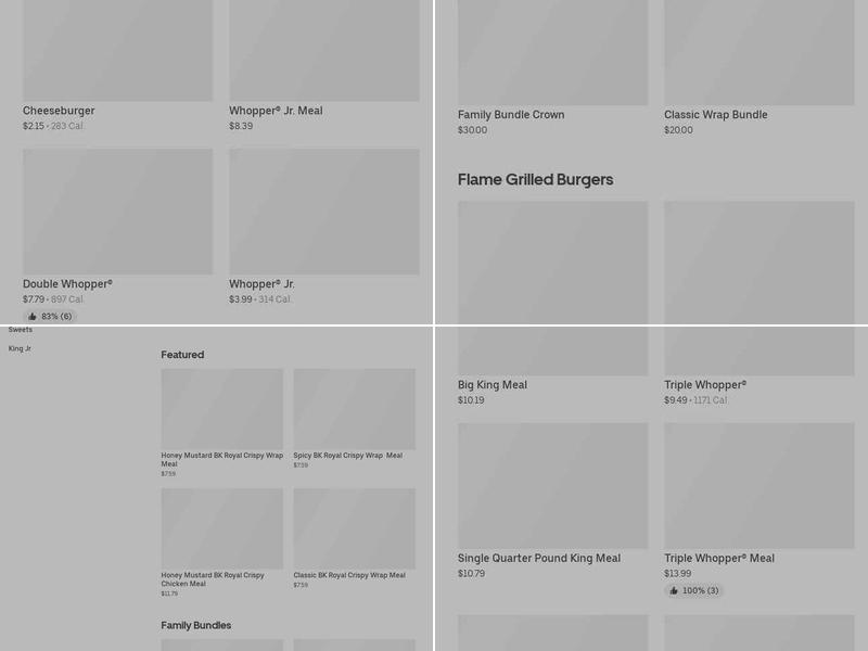 Burger King Menu