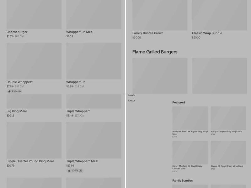 Burger King Menu