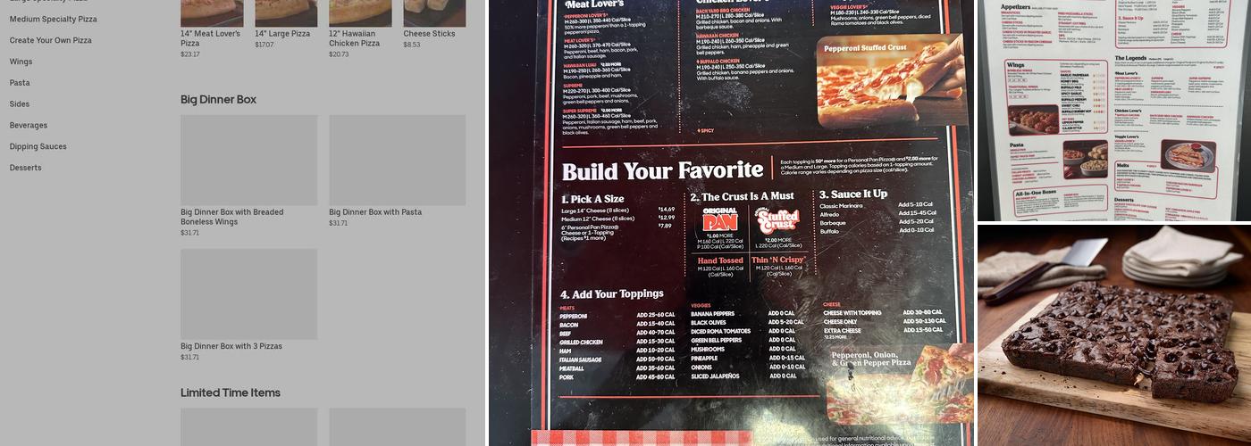 Pizza Hut Menu