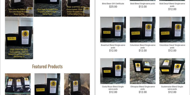 Blind Bean Roasters Menu