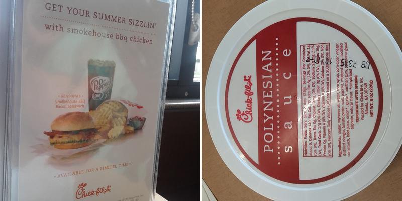 Chick-fil-A Menu