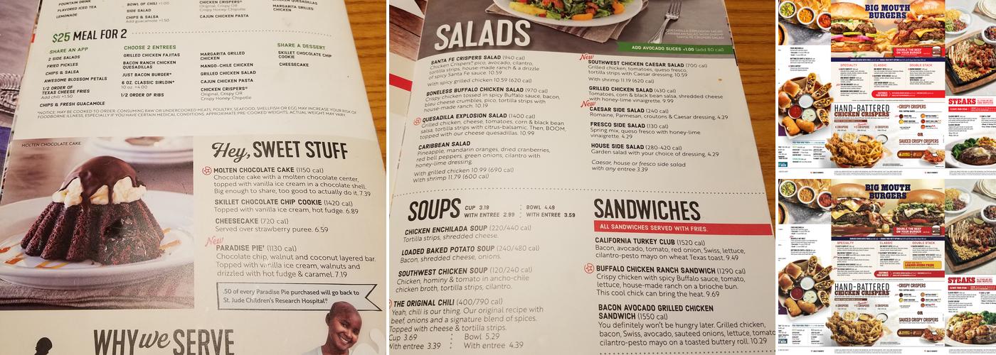 Chili's Grill & Bar Menu