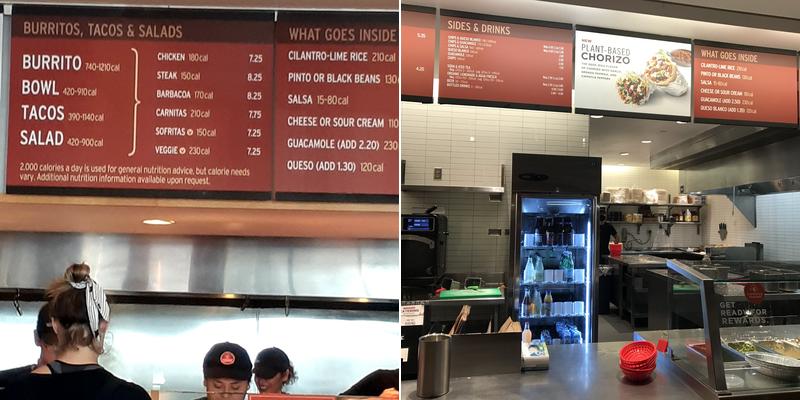 Chipotle Mexican Grill Menu