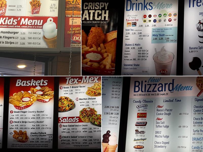 Dairy Queen Menu