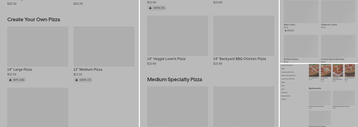 Pizza Hut Menu