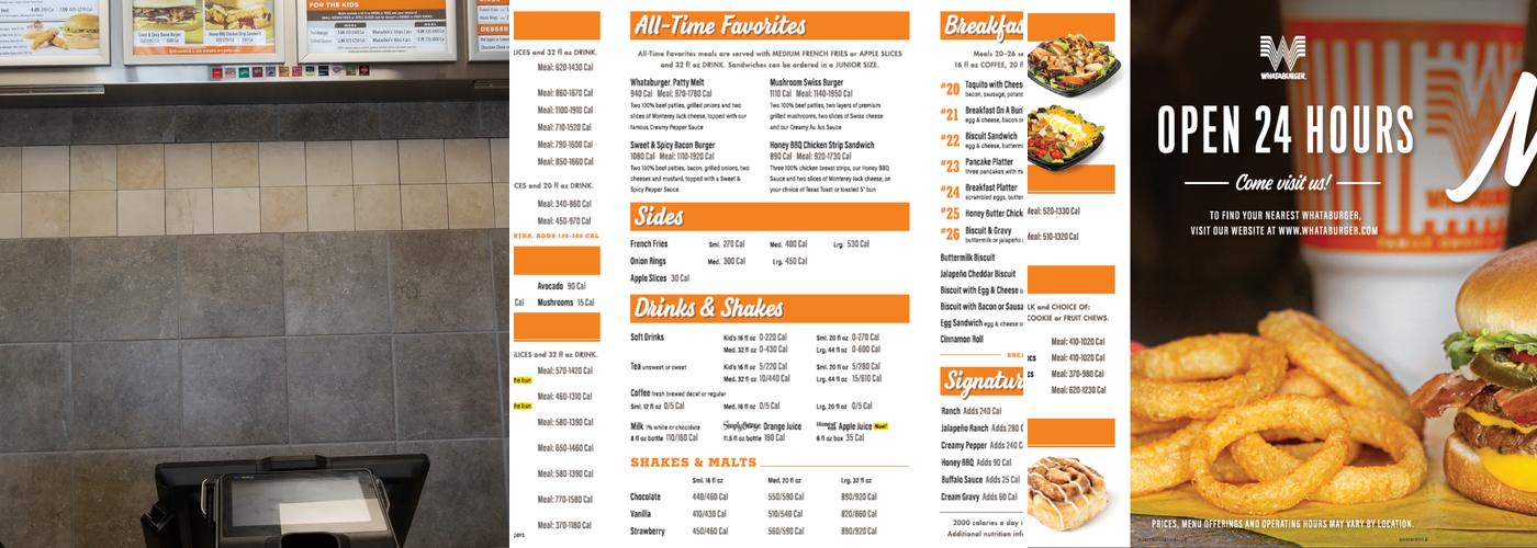 Whataburger Menu
