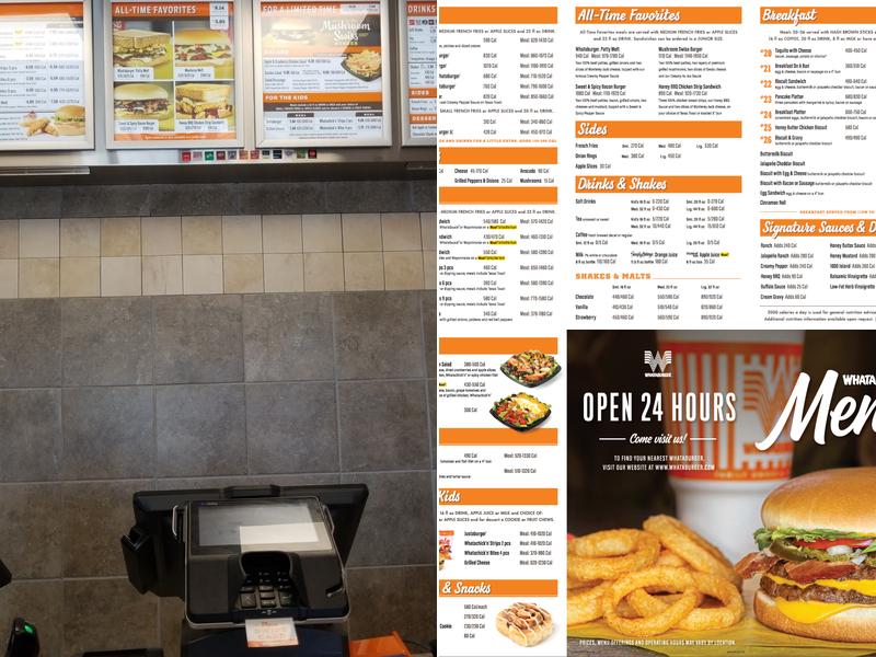 Whataburger Menu