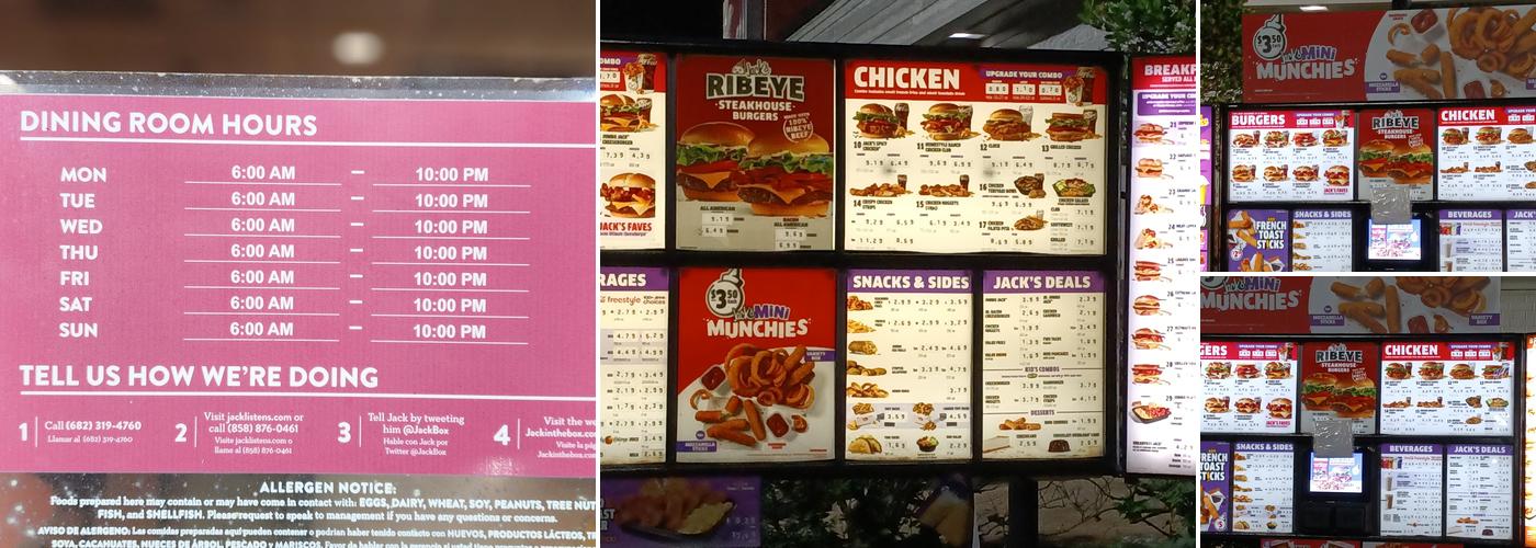 Jack in the Box Menu