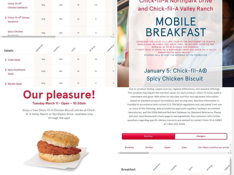 Chick-fil-A Menu