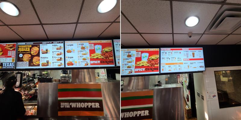 Burger King Menu