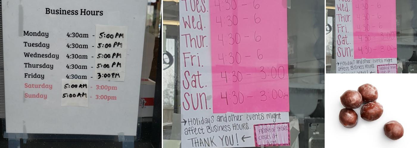 Shipley Do-Nuts Menu