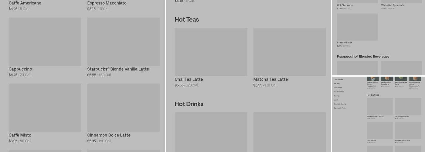 Starbucks Menu
