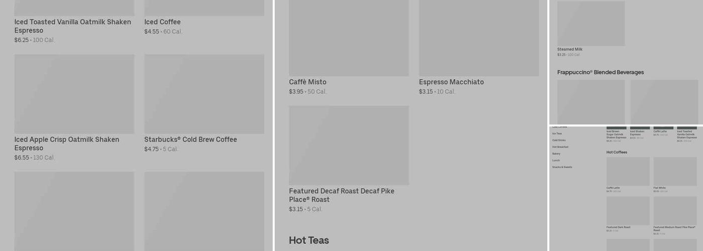 Starbucks Menu