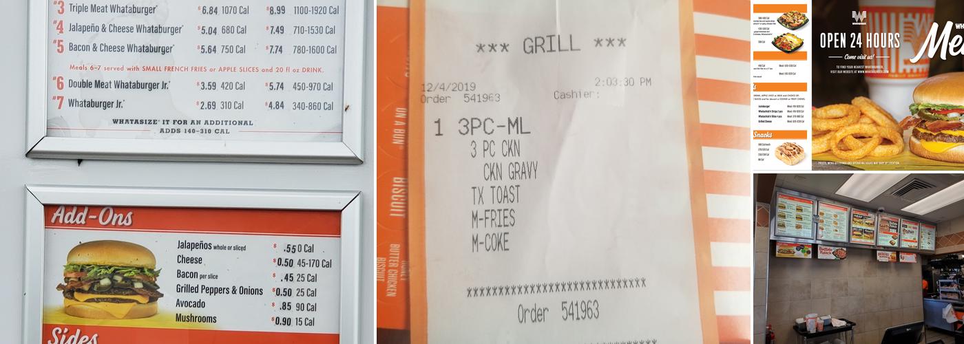 Whataburger Menu