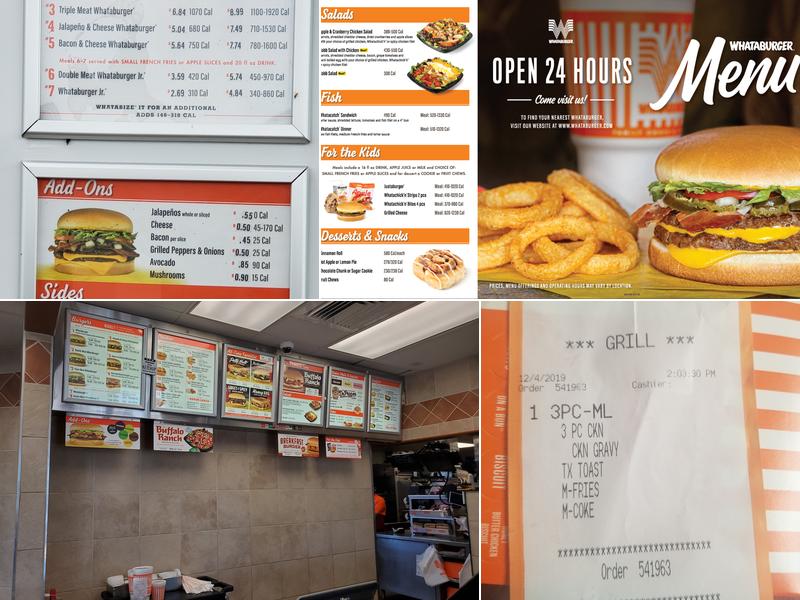 Whataburger Menu