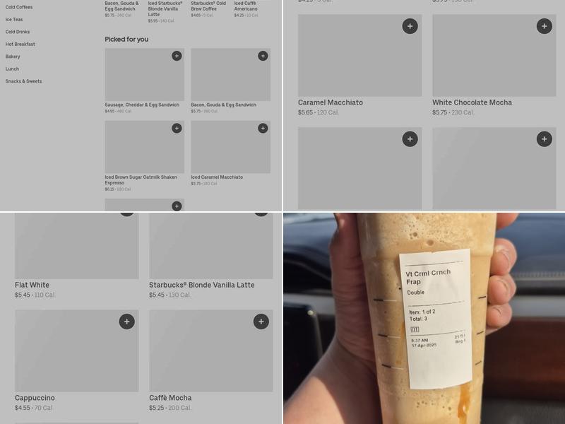 Starbucks Menu