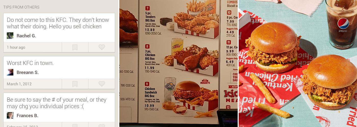 KFC Menu