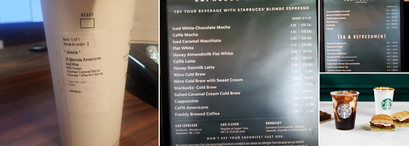 Starbucks Menu