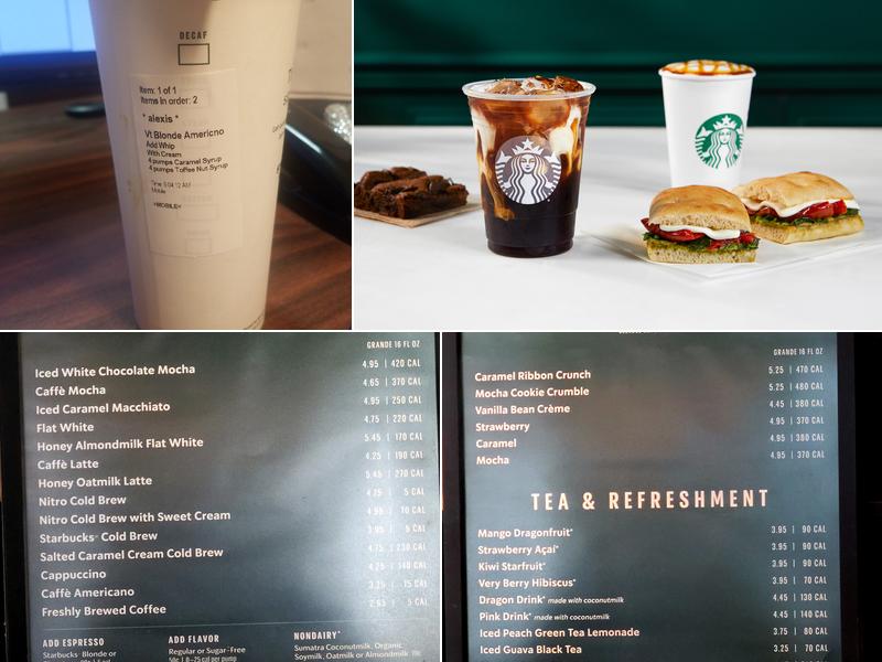 Starbucks Menu