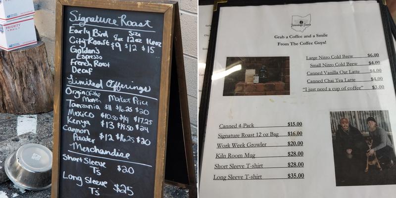 Jennings Java Artisan Coffee Roasters Menu