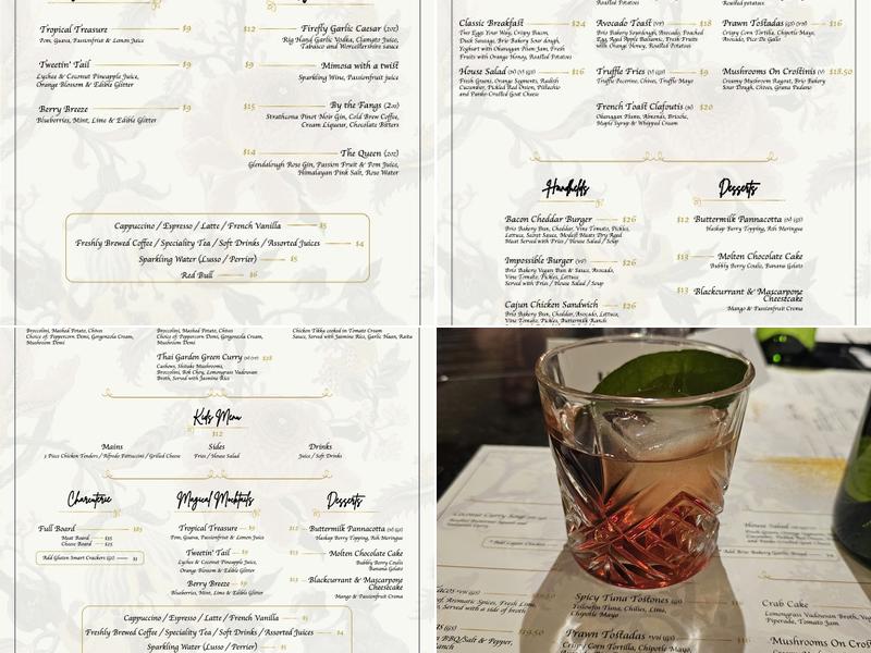 Firefly Restaurant & Bar Menu