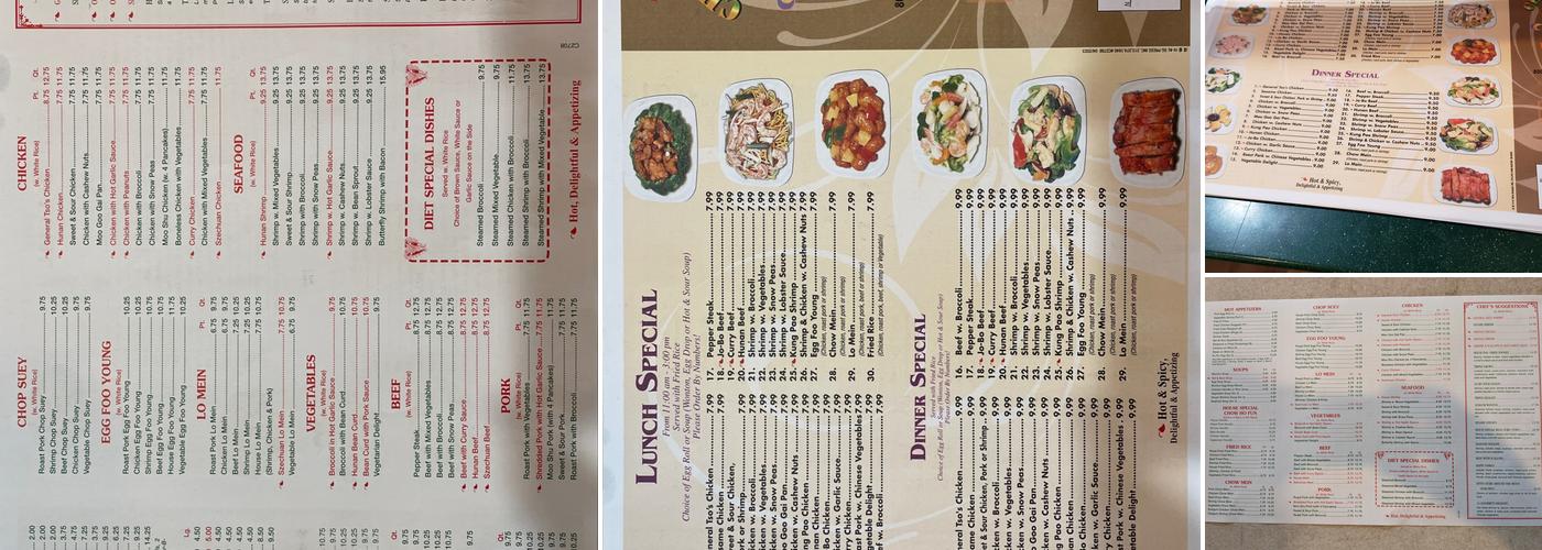 Chopsticks Menu
