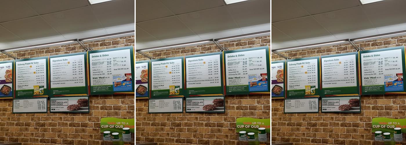 Subway Menu