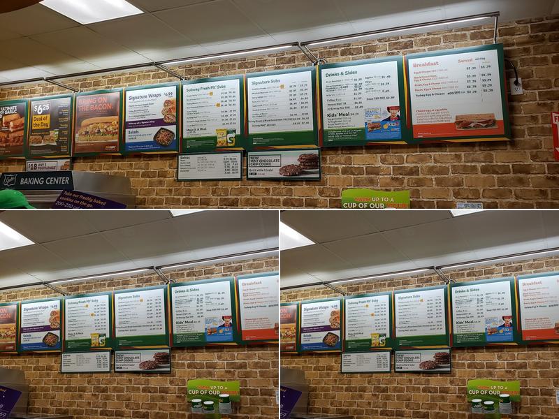 Subway Menu