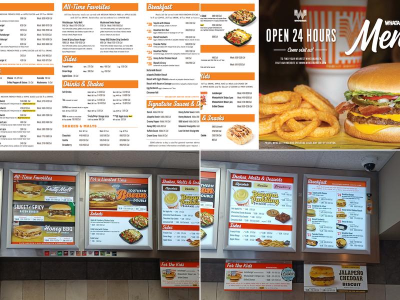 Whataburger Menu