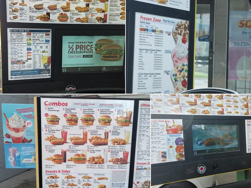 Sonic Drive-In Menu