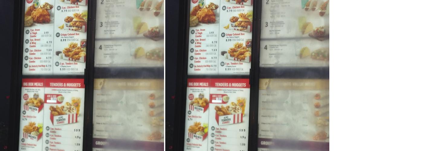 KFC Menu