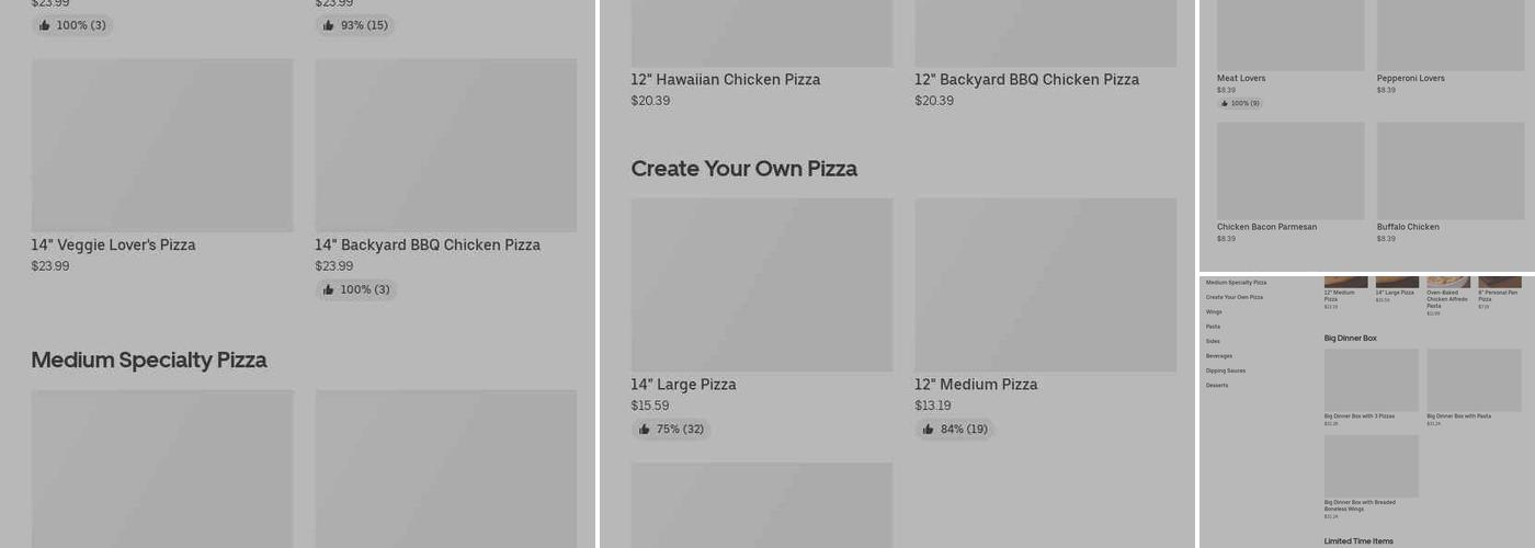 Pizza Hut Menu