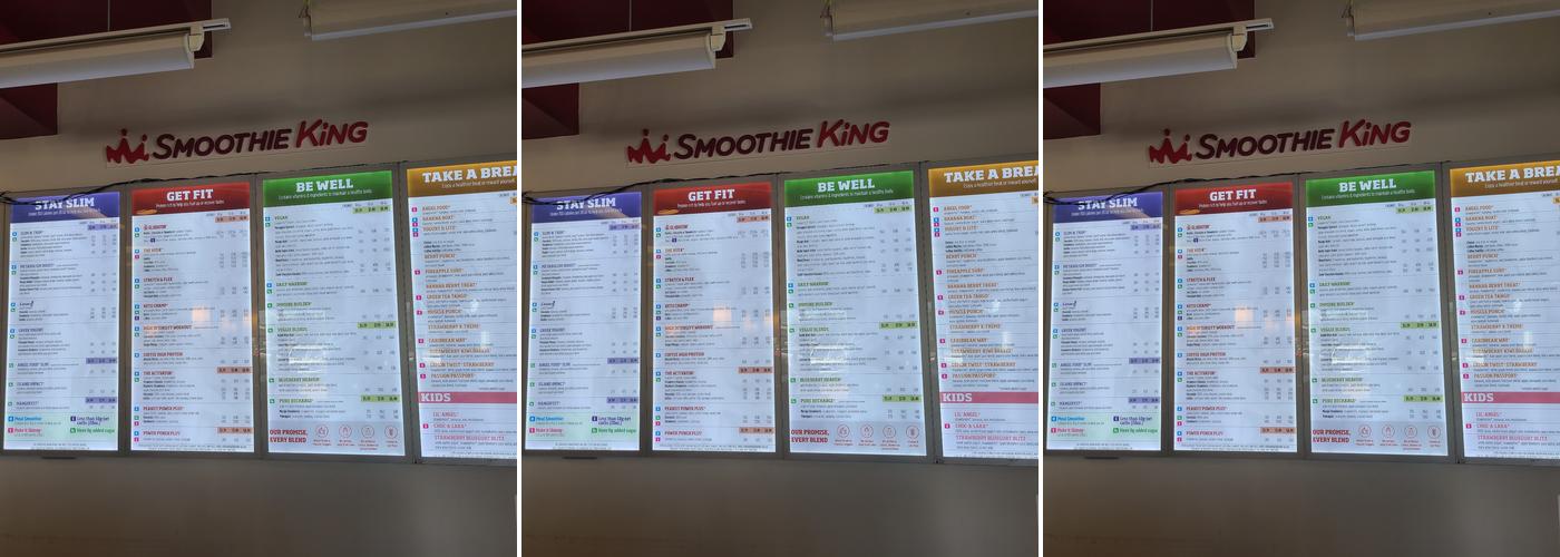 Smoothie King Menu