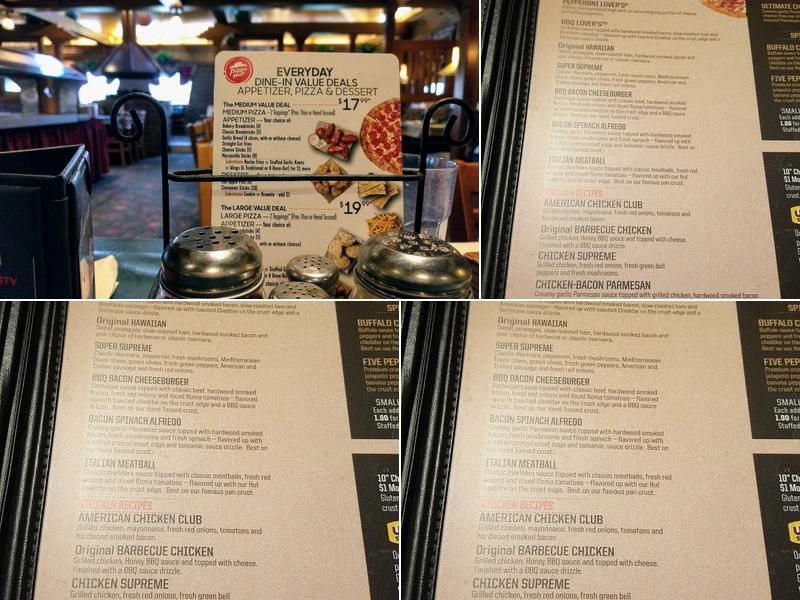 Pizza Hut Menu