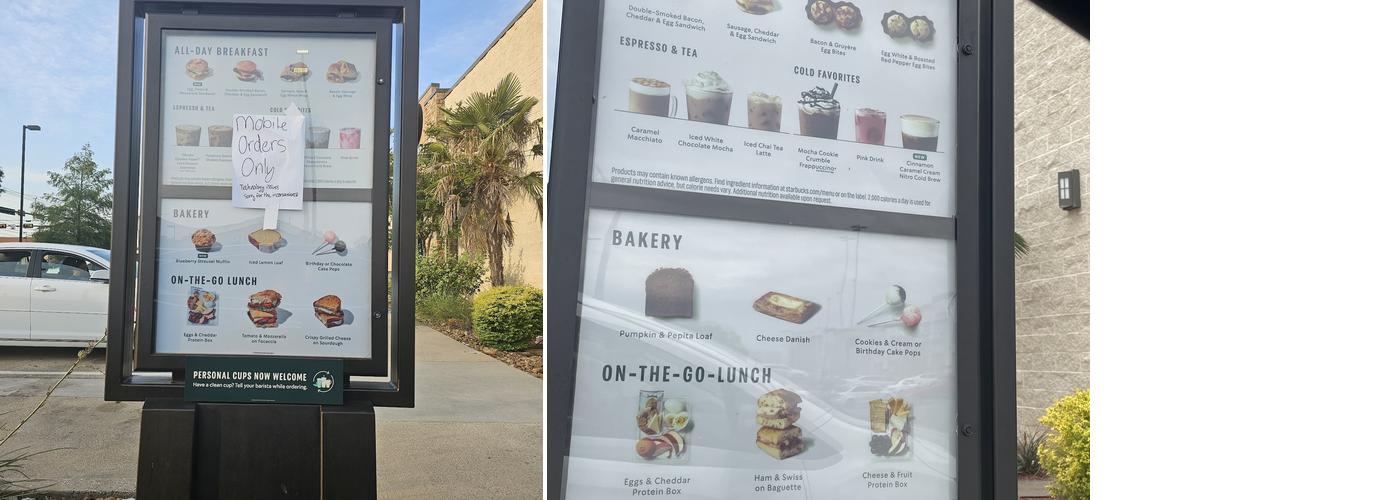 Starbucks Menu