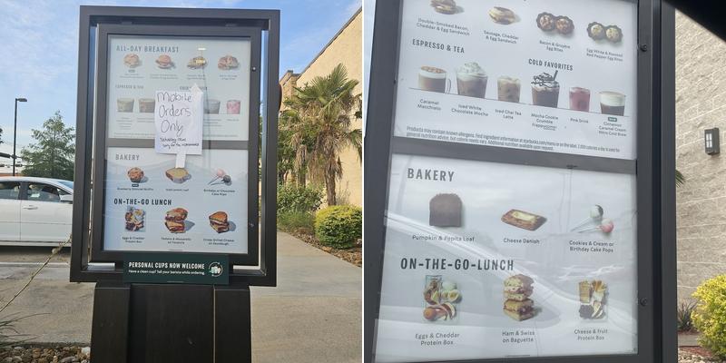 Starbucks Menu