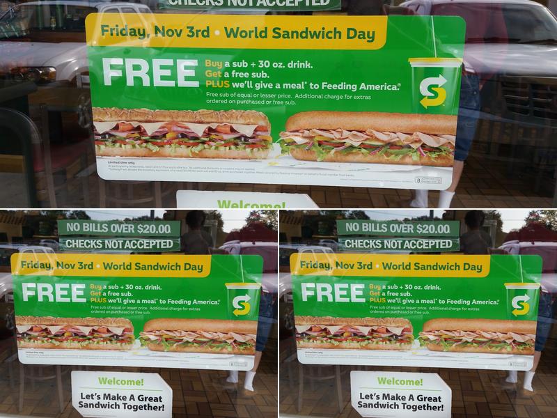 Subway Menu